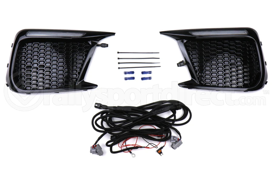OLM Facelift JDM Style DRL / Sequential Turn Signal No Fog Bezels (18-20 WRX / STI)
