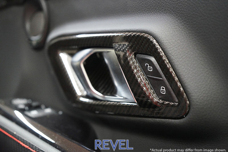 Cubierta de manija de puerta interior de carbono seco Revel GT - 2 piezas (MK5 Supra)