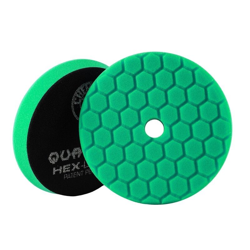 Almohadilla de pulido pesada Hex-Logic Quantum de Chemical Guys, verde, 6,5 pulgadas (P12)