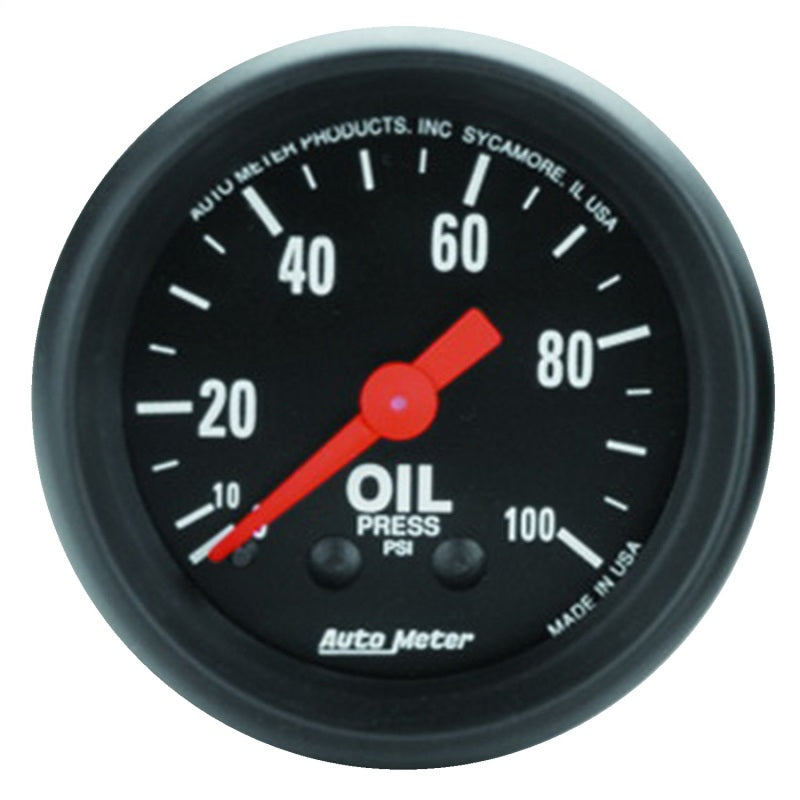 Autometer Z-Series 2-1/16'' Oil Pressure 0-100 PSI Gauge