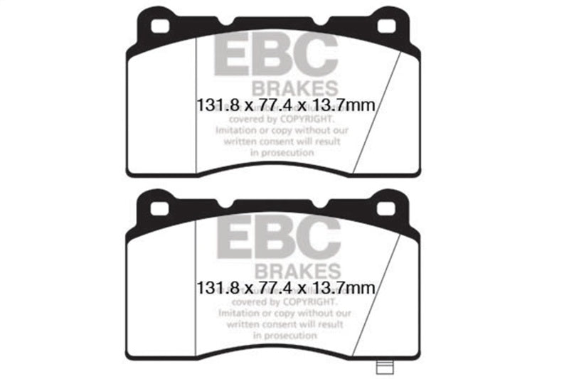 EBC (Brembo) Yellowstuff Front Brake Pads (Genesis) - EBC