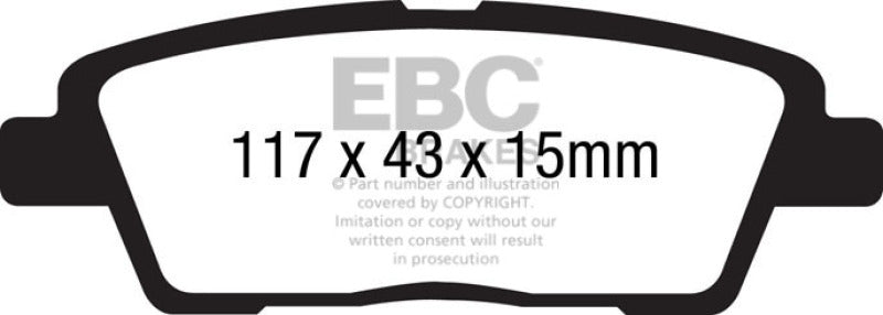 EBC Greenstuff Rear Brake Pads (10 - 11 Hyundai Genesis 3.8) - EBC