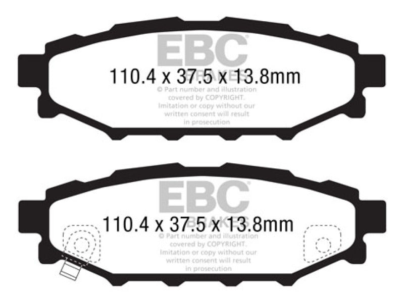 EBC Redstuff Rear Brake Pads (Multiple Applications) - EBC