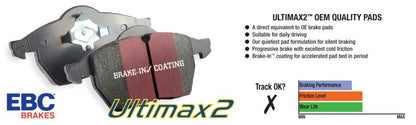 EBC Ultimax2 Front Brake Pads (Genesis) - EBC