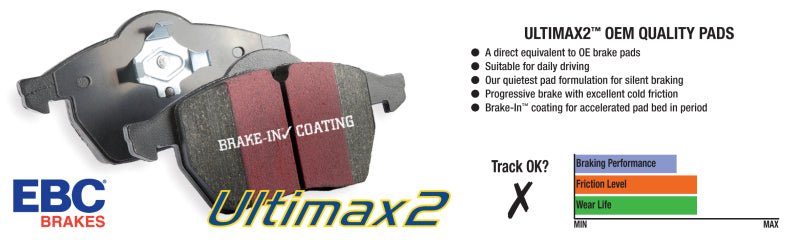 EBC Ultimax2 Front Brake Pads (Multiple Applications) - EBC