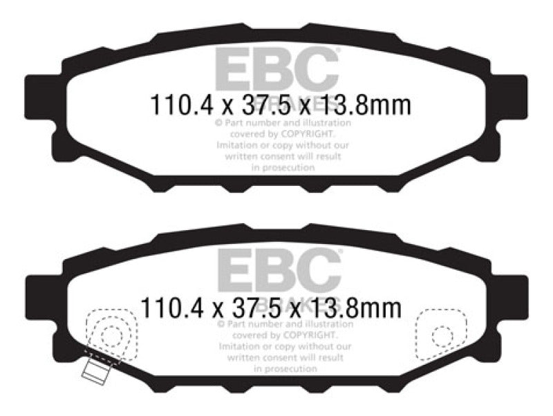 EBC Ultimax2 Rear Brake Pads (Multiple Applications) - EBC