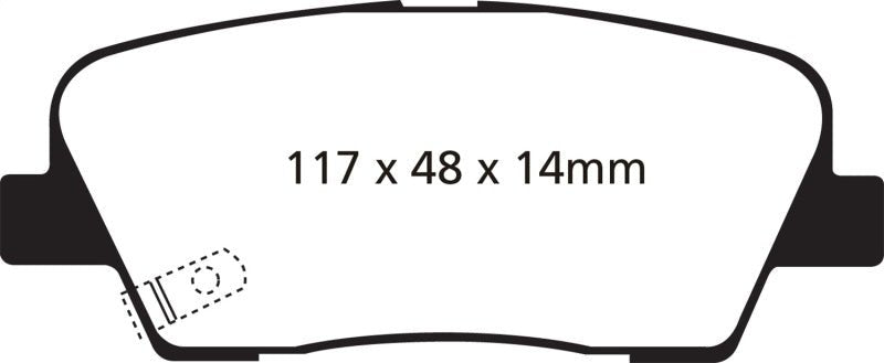 EBC Yellowstuff Rear Brake Pads (Genesis) - EBC