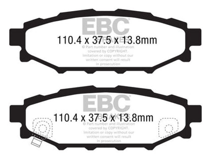 EBC Yellowstuff Rear Brake Pads (Multiple Applications) - EBC