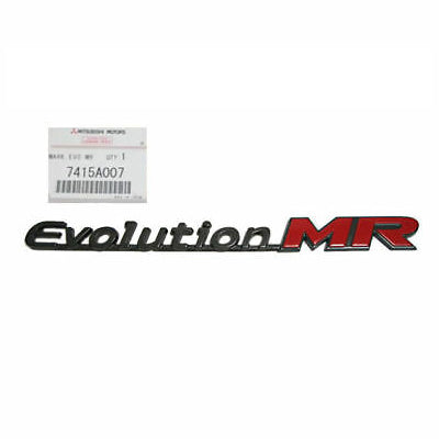 OEM Mitsubishi "Evolution MR" Trunk Badge (Evo 8/9) - JD Customs U.S.A