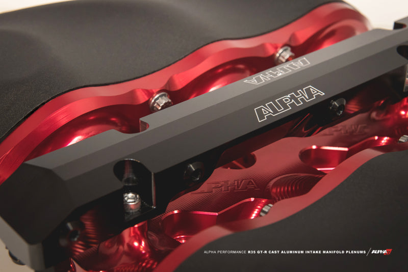 AMS Performance Alpha Carbon Kit de riel de combustible secundario del colector de admisión (09+ Nissan GT-R R35) 