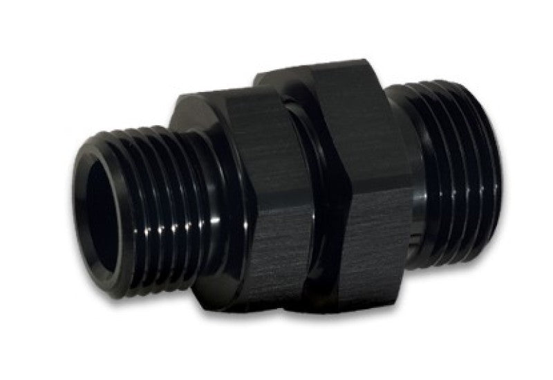 Vibrante -10AN a -8AN ORB Adaptador de unión macho a macho - Negro anodizado