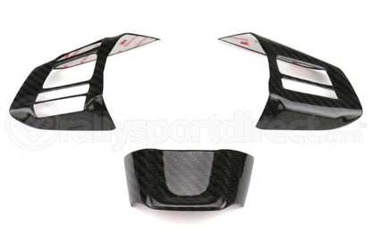 OLM S-line Dry Carbon Fiber Steering Wheel Covers (16+ WRX/STI)