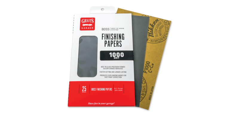 Griots Garage BOSS Finishing Papers - 1000g - 5 .5in x 9in (25 Sheets) - Griots Garage