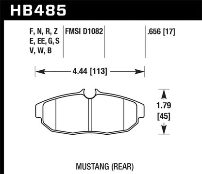 Hawk DTC - 50 Rear Brake Pads (05 - 14 Ford Mustang) - Hawk Performance