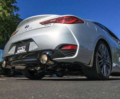 HKS Dual Hi - Power Titanium Tip Catback Exhaust (17+ Infiniti Q60) - HKS