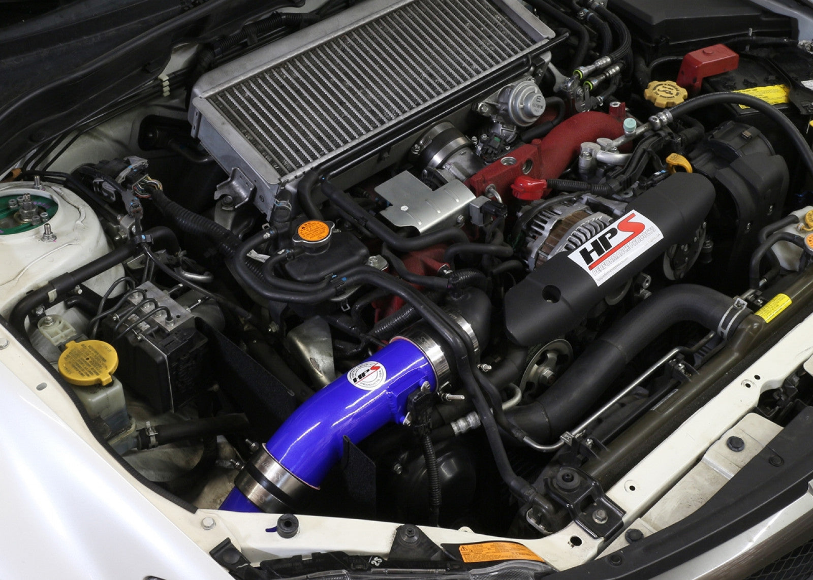 HPS Performance Kit de admisión de aire frío azul para Subaru WRX STI 2.5L Turbo 08-14