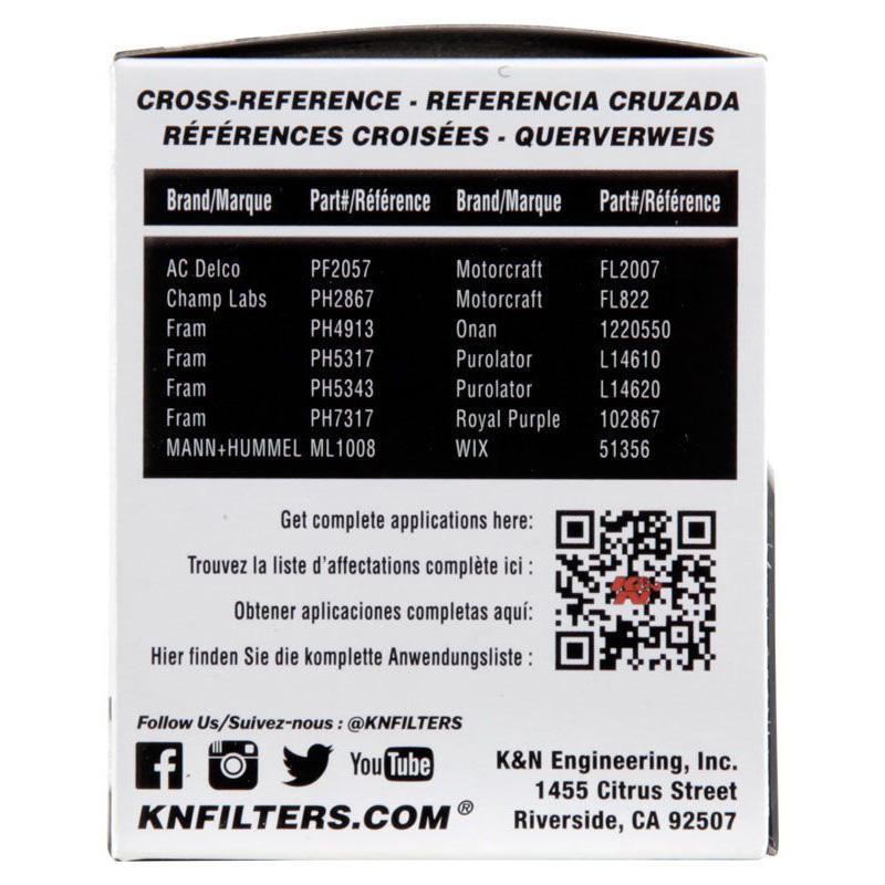 K&N Pro Series Oil Filter (Multiple Applications)