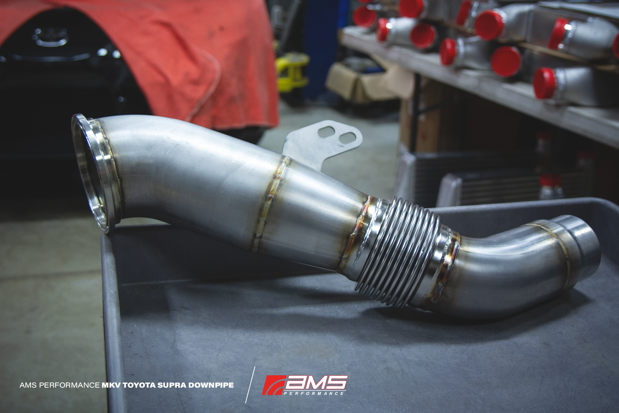 AMS Performance Stainless Steel Race Downpipe (MK5 Supra) - JD Customs U.S.A