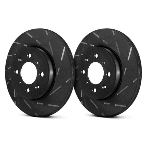 Rotores de freno ranurados deportivos de 1 pieza EBC USR BlackDash Series (Evo 8/9)