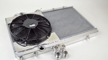 CSF Full Size Slim Radiator w/12" Fan and Shroud (Evo 4-9)