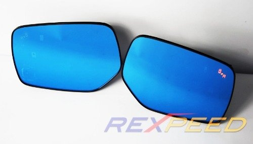 Espejos azules polarizados Rexpeed con calefacción antivaho y punto ciego (15-20 WRX/STI)