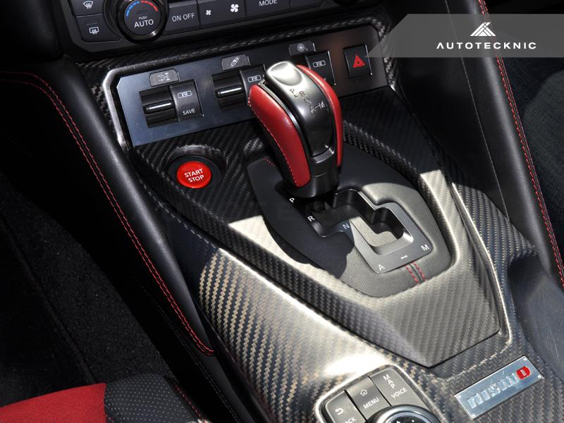 AutoTecknic Dry Carbon Shift Console Cover (17+ GT-R) - JD Customs U.S.A