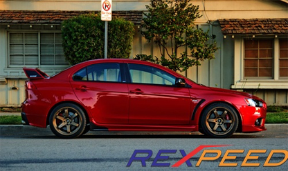 Rexpeed V-Style Carbon Fiber Side Spats, Aero Kit (Evo X) - JD Customs U.S.A