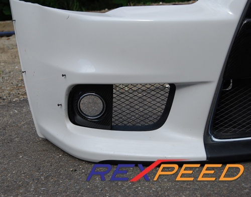 Rexpeed Carbon Fiber Fog Light Cover (Evo X) - JD Customs U.S.A