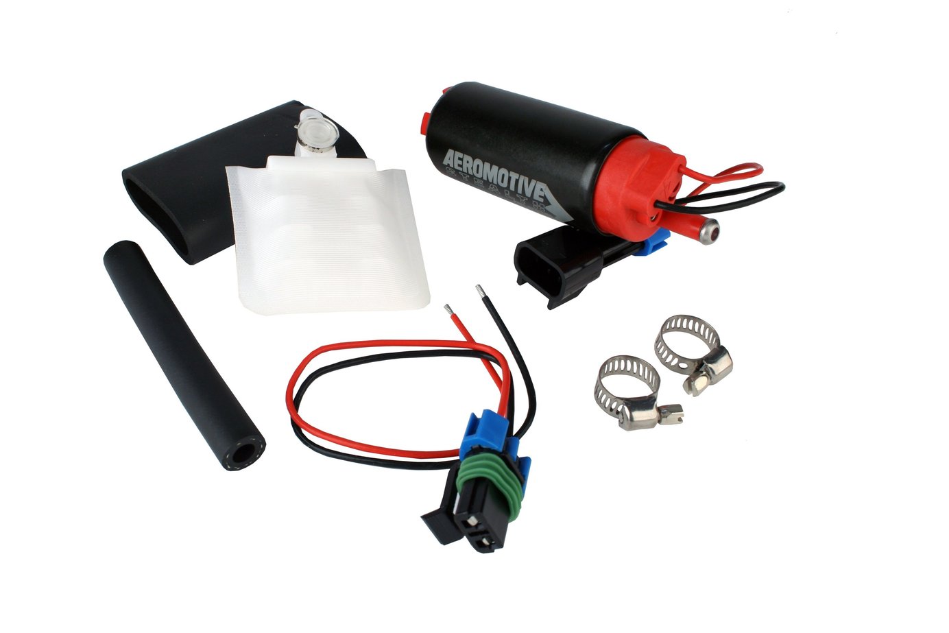 Aeromotive 340 Stealth Fuel Pump - Offset Inlet Inline w/ Outlet (Universal)