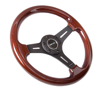 NRG Wood Steering Wheel w/ Matte Black Center - JD Customs U.S.A