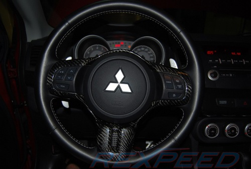 Rexpeed Carbon Fiber Steering Wheel Cover (Evo X) - JD Customs U.S.A