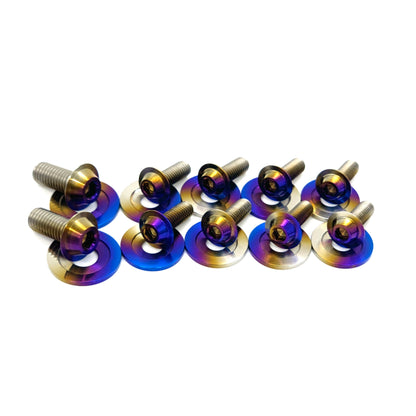 JDC Titanium Flush-Fit Bolt/Washer Kit (M6x1.0)