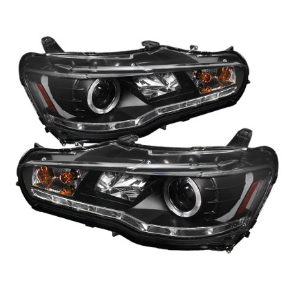 Spyder LED Head Lights Halogen (8-17 Evo X) - JD Customs U.S.A