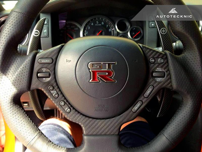 AutoTecknic Dry Carbon Fiber Steering Wheel Trim (9-16 GT-R) - JD Customs U.S.A