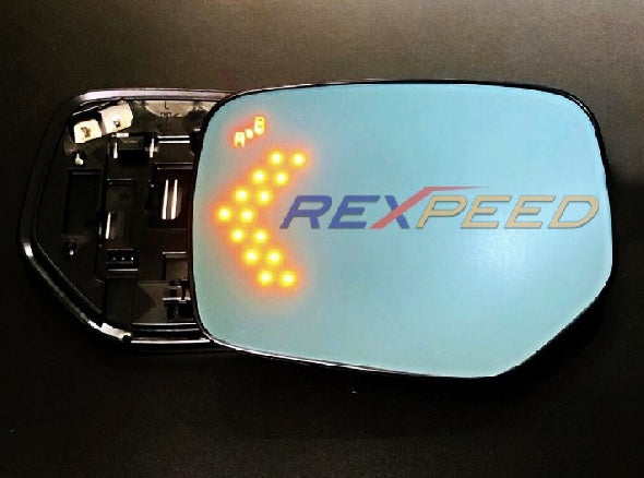 Rexpeed Polarized Blue Mirrors w/ Heated Anti Fog & Blind Spot & LED Direction Indicator (15-20 WRX/STI)