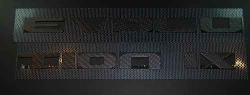 Rexpeed Carbon Fiber Trunk Badge (Evo X) - JD Customs U.S.A