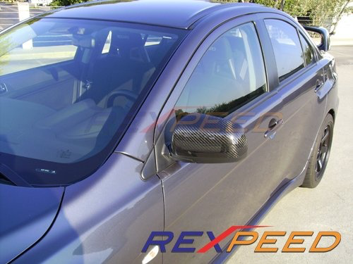 Rexpeed Dry Carbon Fiber Mirror Covers (Evo X) - JD Customs U.S.A