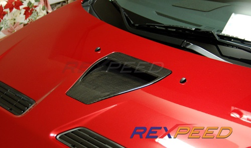 Rexpeed Carbon Fiber Hood Scoop (Evo X) - JD Customs U.S.A