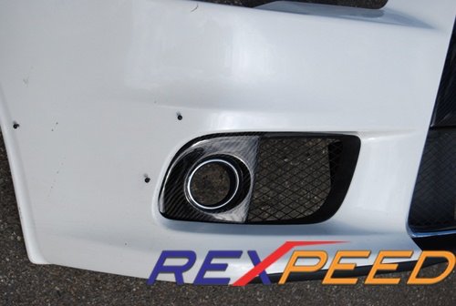 Rexpeed Carbon Fiber Fog Light Cover (Evo X) - JD Customs U.S.A