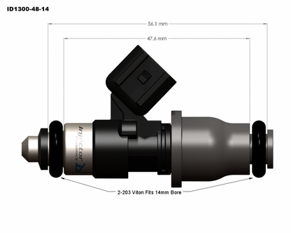 Injector Dynamics ID1300 Injectors (1300.48.14.R35.6) - JD Customs U.S.A