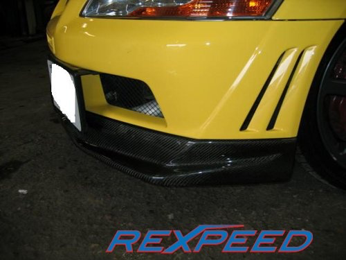 Rexpeed V-Style Carbon Fiber Front Splitter (Evo 7) - JD Customs U.S.A