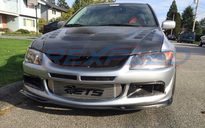 Rexpeed R-Type Carbon Fiber Front Splitter (Evo 8) - JD Customs U.S.A