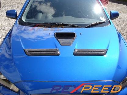 Rexpeed Twin Carbon Hood Vents (Evo X) - JD Customs U.S.A