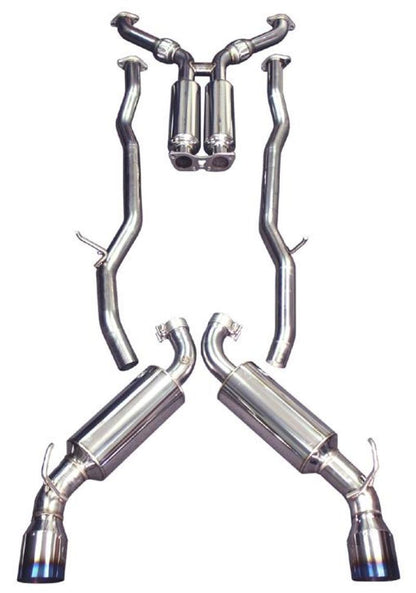 Injen Dual 60mm SS Cat - Back Exhaust w/ Built In Resonated X - Pipe (370Z) - Injen