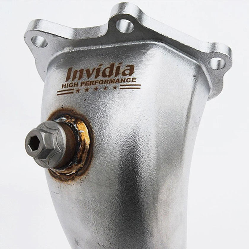 Invidia Down Pipe w/High Flow Cat and Extra 02 Bung (08+ WRX / STI)