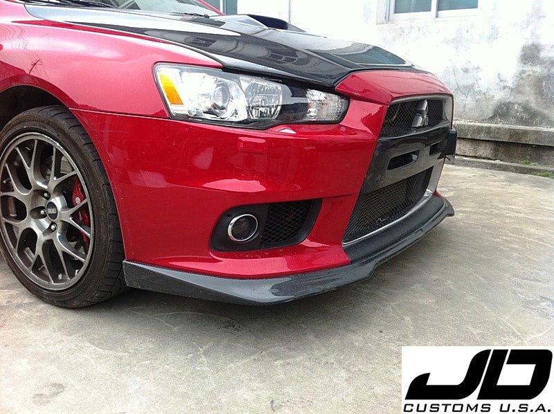 JDC Ralliart Style Carbon Fiber Front Lip (Evo X) - JDC Body