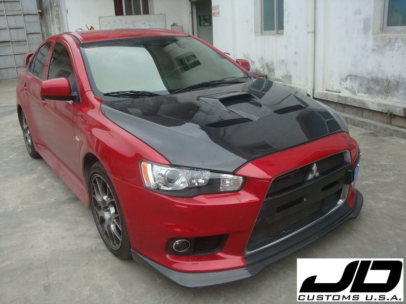 JDC Ralliart Style Carbon Fiber Front Lip (Evo X) - JDC Body