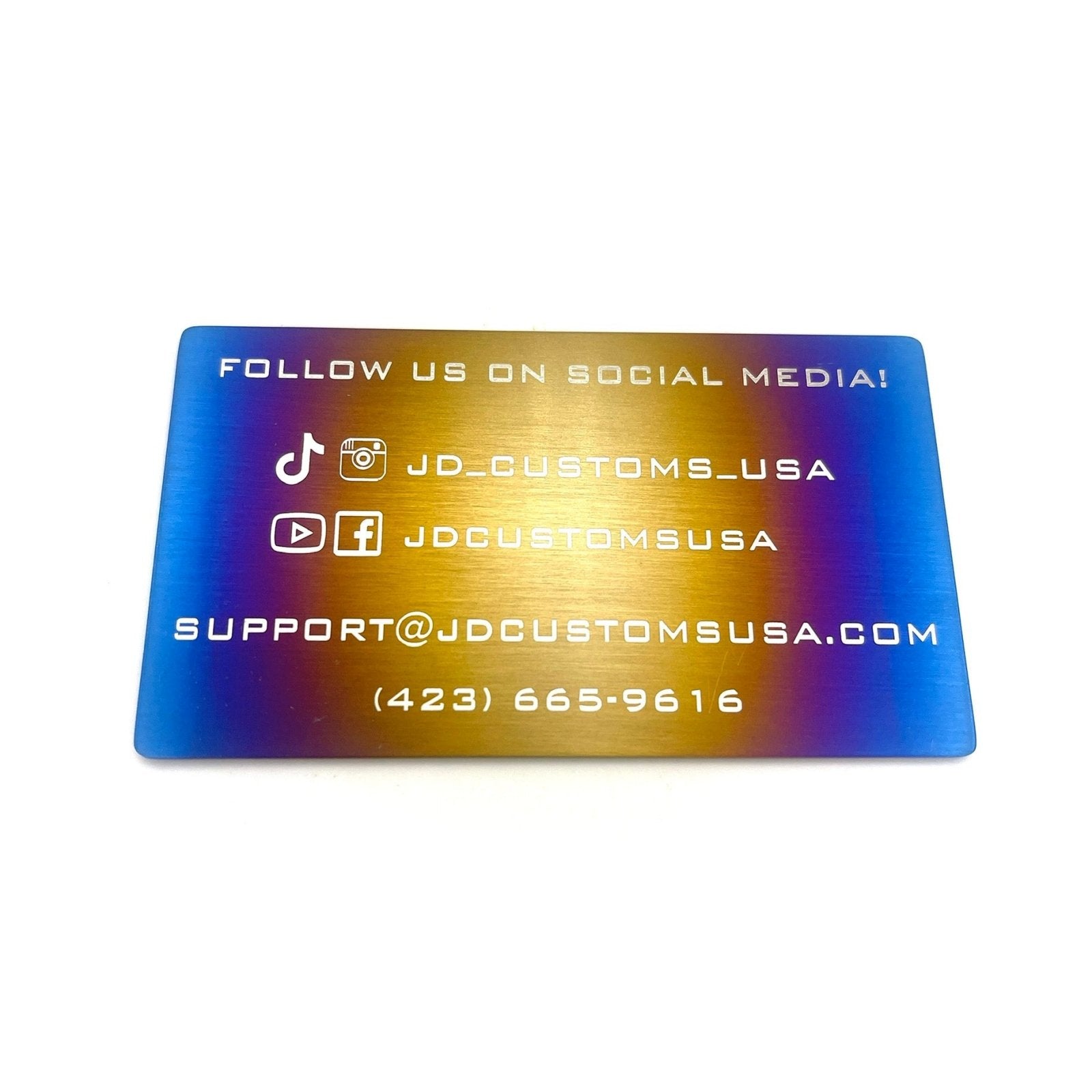 JDC Titanium Business Cards - JD Customs U.S.A