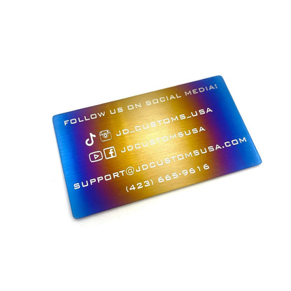 JDC Titanium Business Cards - JD Customs U.S.A