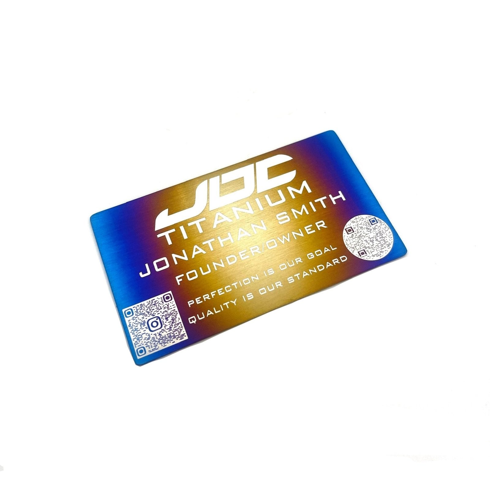 JDC Titanium Business Cards - JD Customs U.S.A